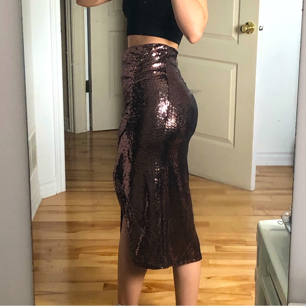 Sequin Bronze Skirt - Picture 9 of 9